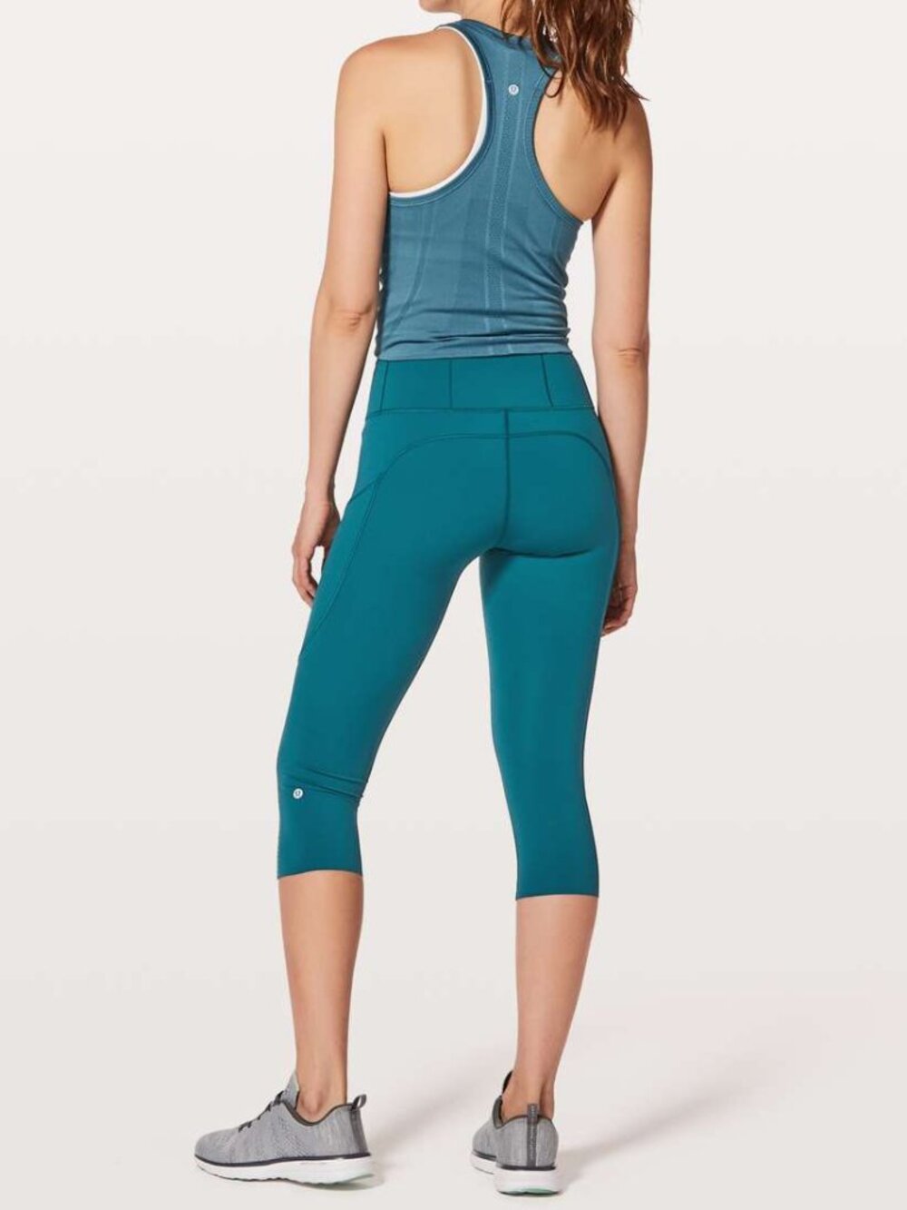 Lululemon Fast & Free Crop II *Nulux 19" Dark Uniform Blue size 6